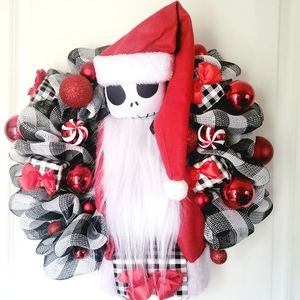Nightmare Before Christmas Wreath Deco Mesh